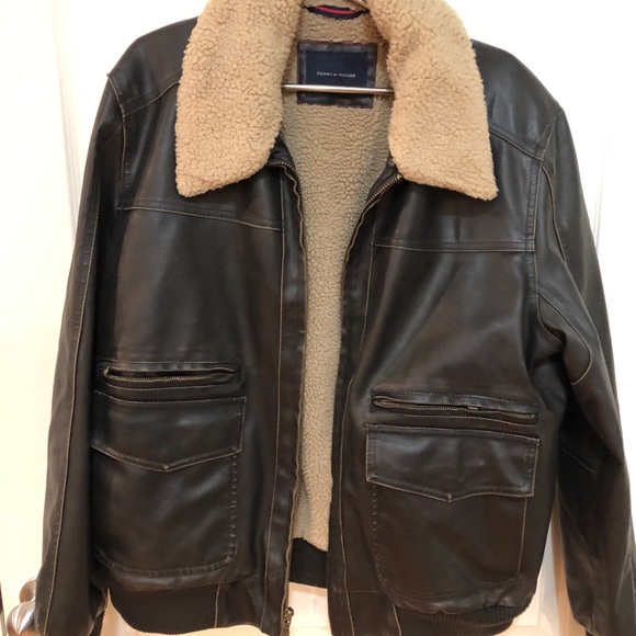 brown tommy hilfiger jacket